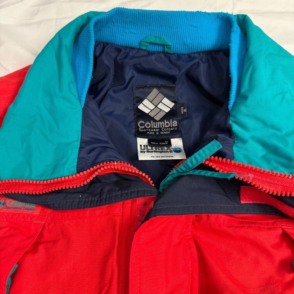 Vintage Columbia Powder Keg Color Block Ski Jacket Size XL - Picture 3 of 4